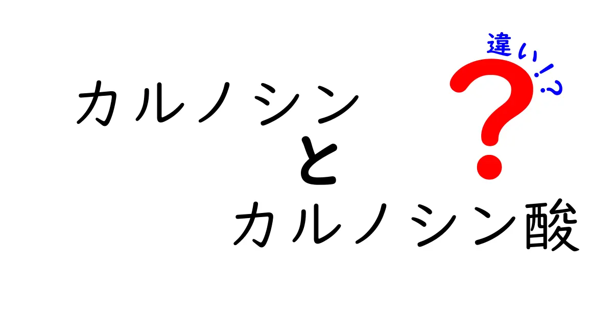 カルノシンとカルノシン酸の違いを徹底解説|疲労回復と抗酸化の新事実をわかりやすく比較
