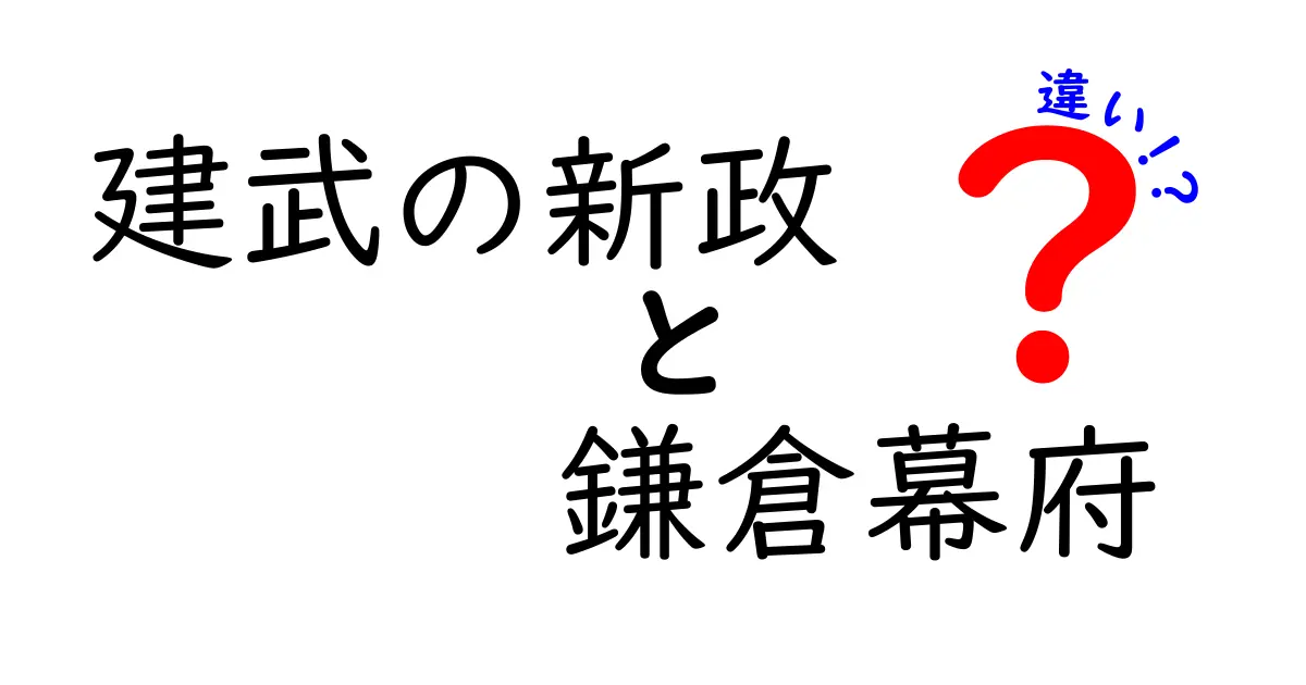 建武の新政と鎌倉幕府の違いを徹底解説|中世日本の転換点をわかりやすく学ぶ