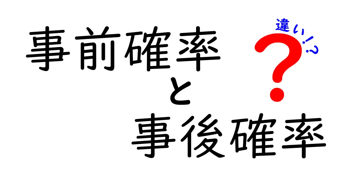 事前確率と事後確率の違いを徹底解説！確率の世界がぐっとわかりやすくなるコツ