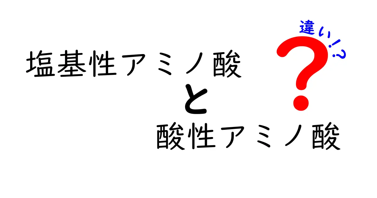 塩基性アミノ酸と酸性アミノ酸の違いを徹底解説|中学生にもわかる見分け方と役割