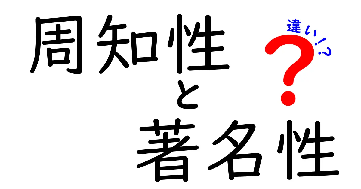 周知性と著名性の違いを完全ガイド|誰にとってもわかる見分け方と使い分けのコツ