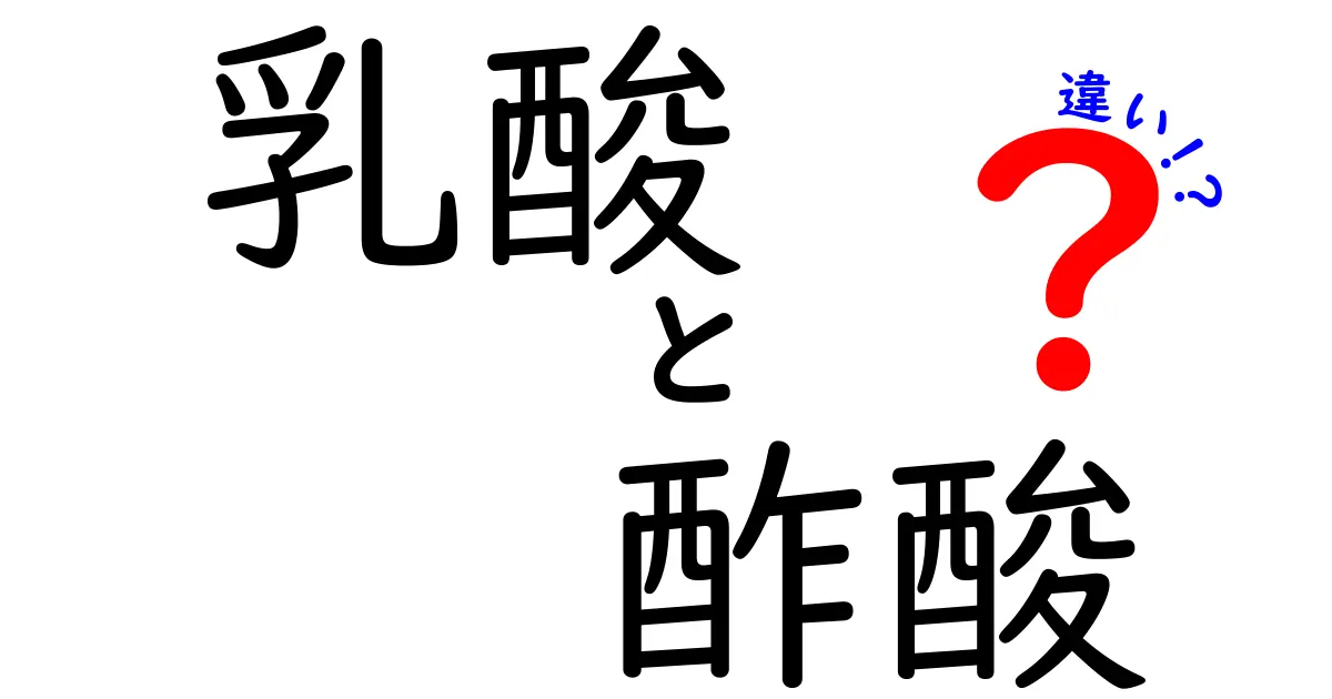 乳酸と酢酸の違いを徹底解説!中学生にもわかる科学の基礎と身近な使い道