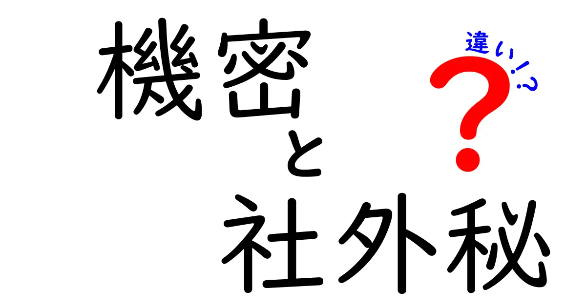 機密と社外秘の違いをわかりやすく解説する実務ガイド