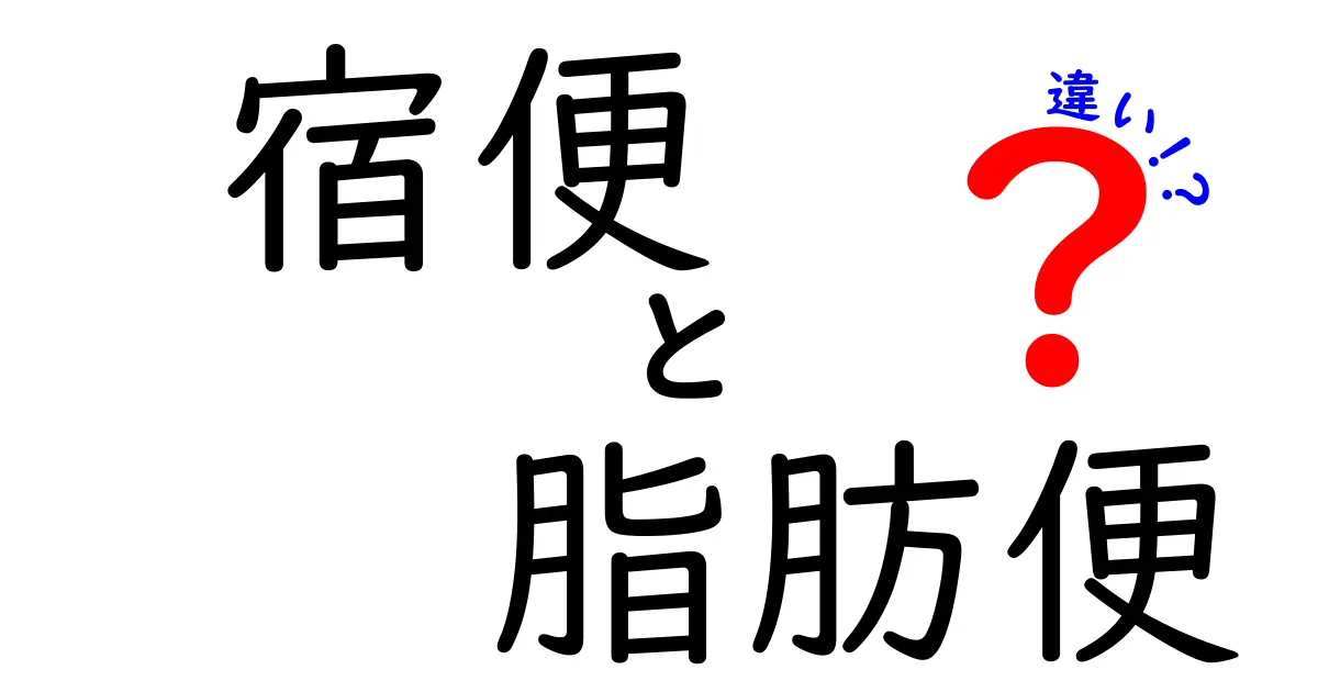 宿便と脂肪便の違いを徹底解説|知っておくべき腸のサインと対策