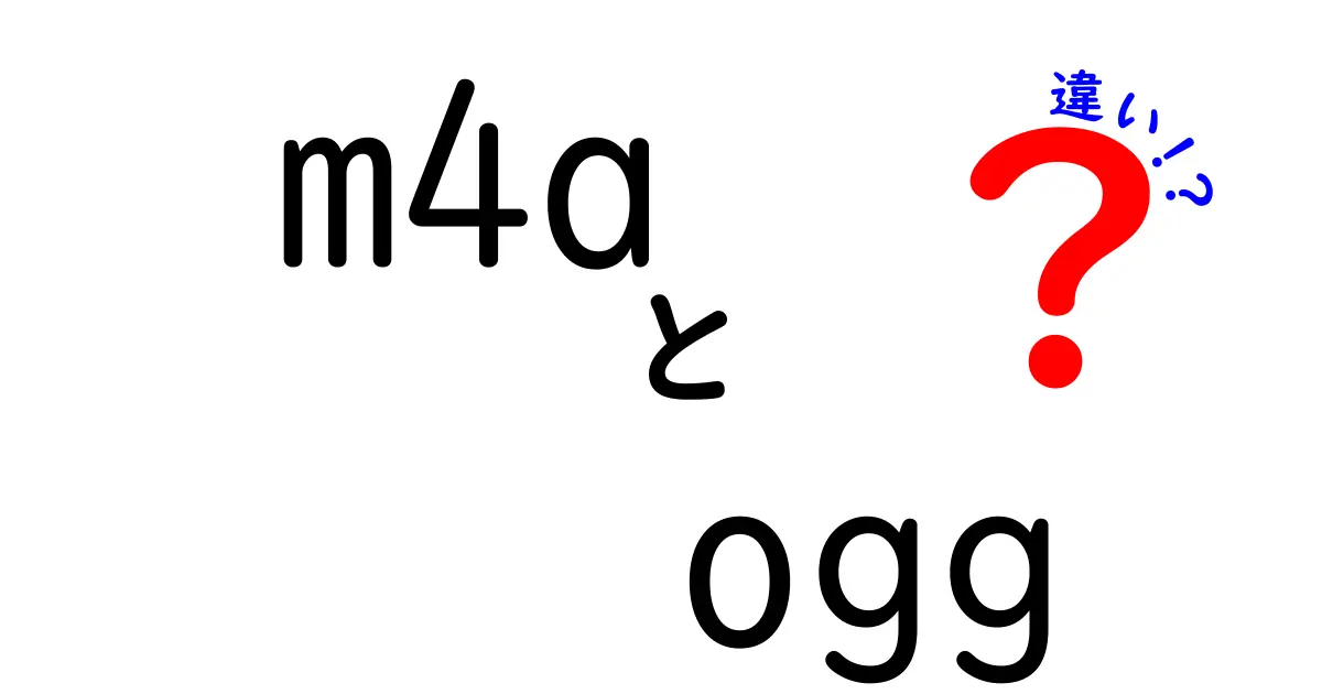m4aとoggの違いを徹底解説!音質・互換性・用途まで分かる初心者向けガイド