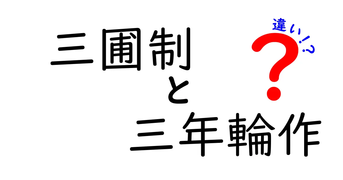 三圃制と三年輪作の違いを徹底解説—歴史と実践のポイントを中学生にもわかる解説