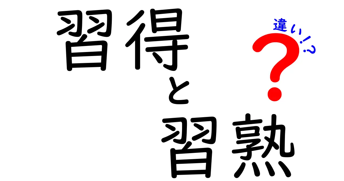 習得と習熟の違いを完全解説|初歩から熟練へ移るための具体的な見分け方