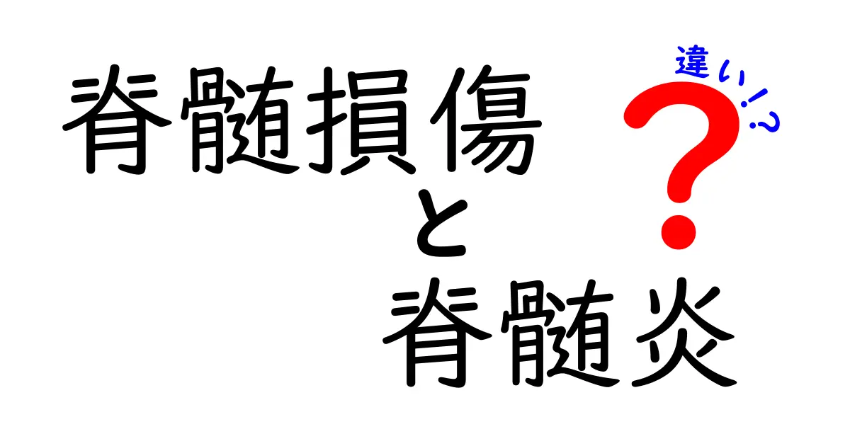 脊髄損傷と脊髄炎の違いを徹底解説|原因・症状・治療をわかりやすく比較