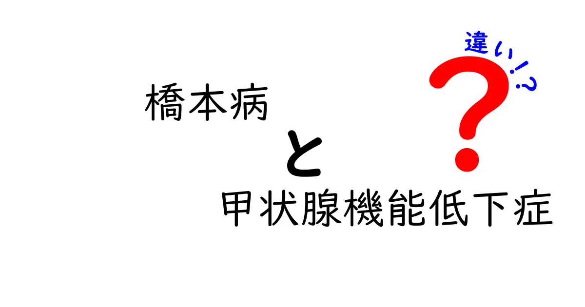 橋本病と甲状腺機能低下症の違いを徹底解説|原因・症状・検査・治療をやさしく理解しよう