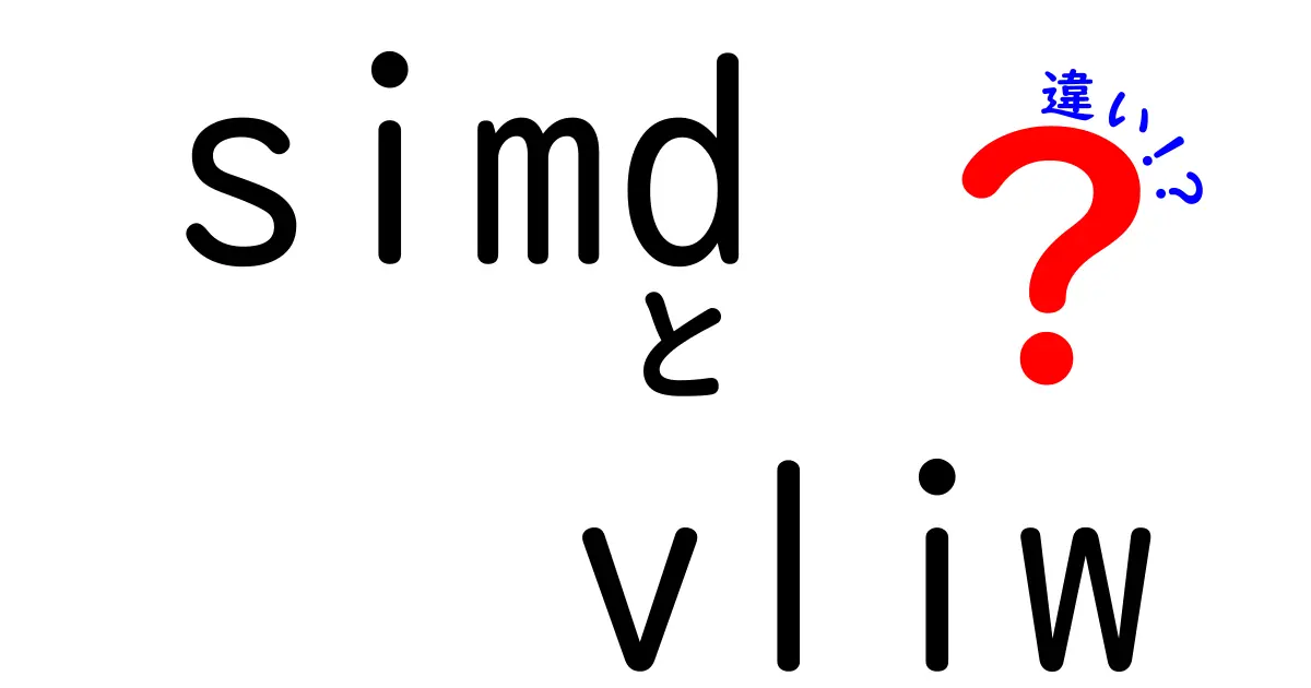 SIMDとVLIWの違いを徹底図解 — 速度を決める設計の秘密をやさしく解く