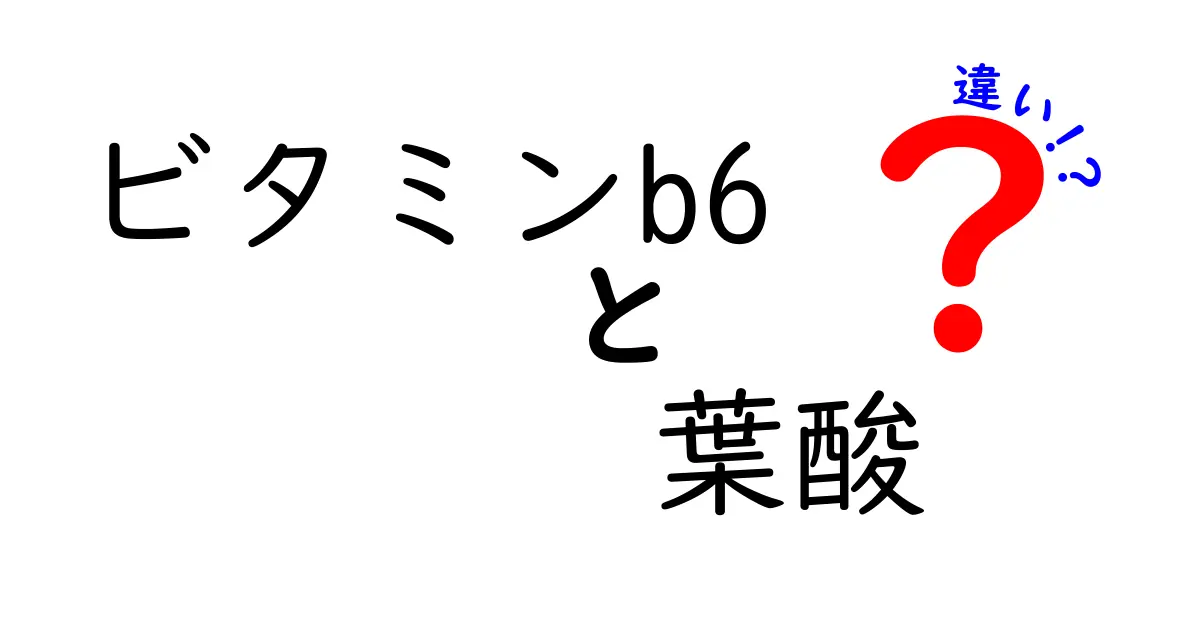 ビタミンB6と葉酸の違いを完全解説!不足と過剰のリスクまで分かる入門ガイド
