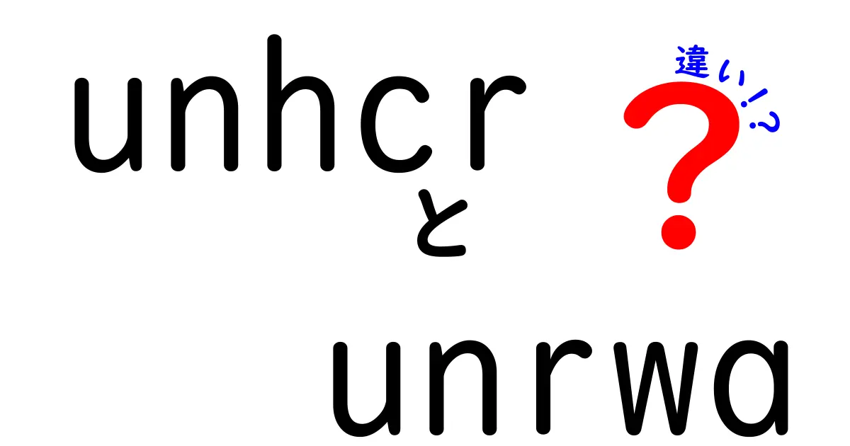 UNHCRとUNRWAの違いをやさしく解説!複雑な国際支援機関をわかりやすく整理