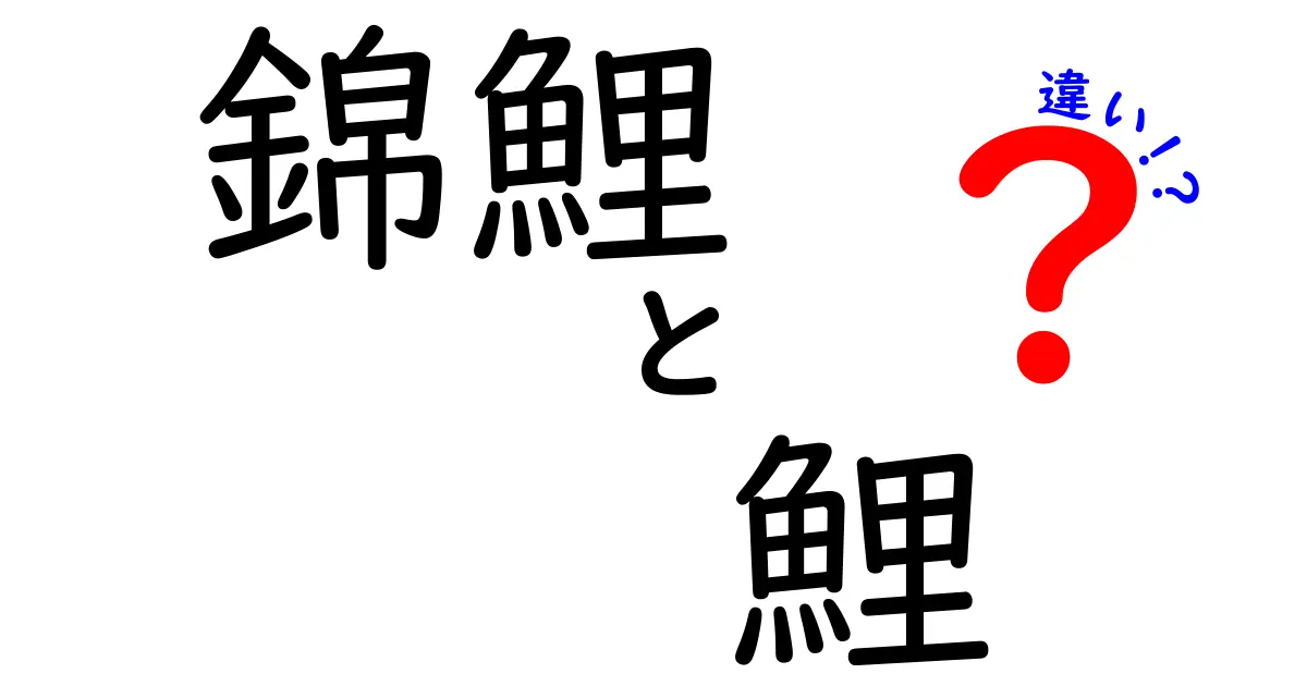 錦鯉と鯉の違いを徹底解説|見分け方・名前の由来・飼育のポイントまで