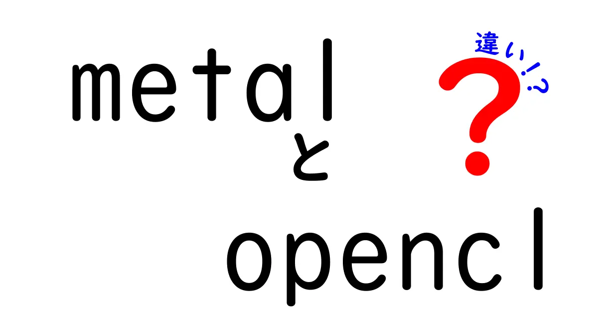 MetalとOpenCLの違いを徹底解説:初心者にもわかる完全ガイド