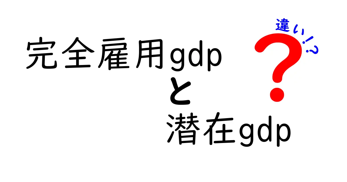 完全雇用GDPと潜在GDPの違いを徹底解説|経済の“本当の力”を読み解く