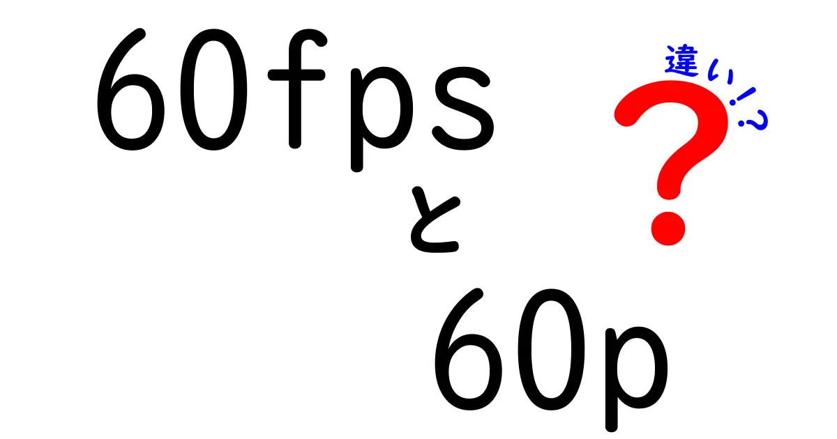 60fpsと60pの違いを徹底解説!動画とゲームでどう選ぶべきか