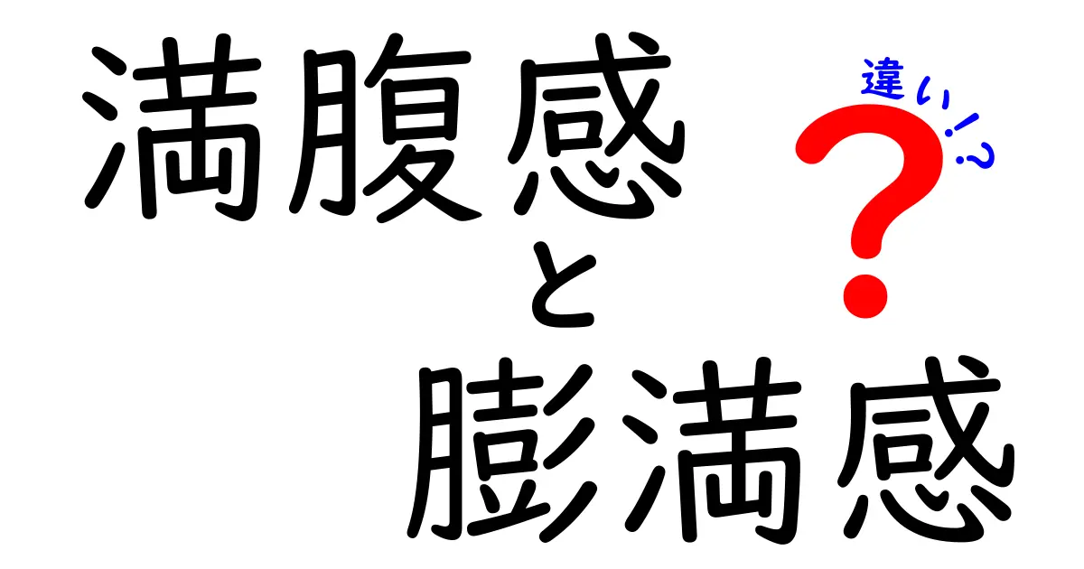 満腹感と膨満感の違いを徹底解説!食べ過ぎを防ぐコツと健康管理のヒント