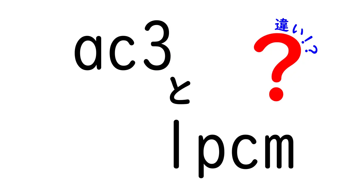 AC3とLPCMの違いを徹底解説—音の品質とデータ量を決める“本当の”ポイントを分かりやすく理解するガイド