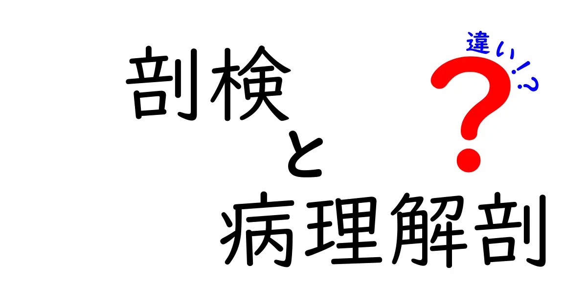 剖検と病理解剖の違いを徹底解説 中学生にもわかるやさしい説明