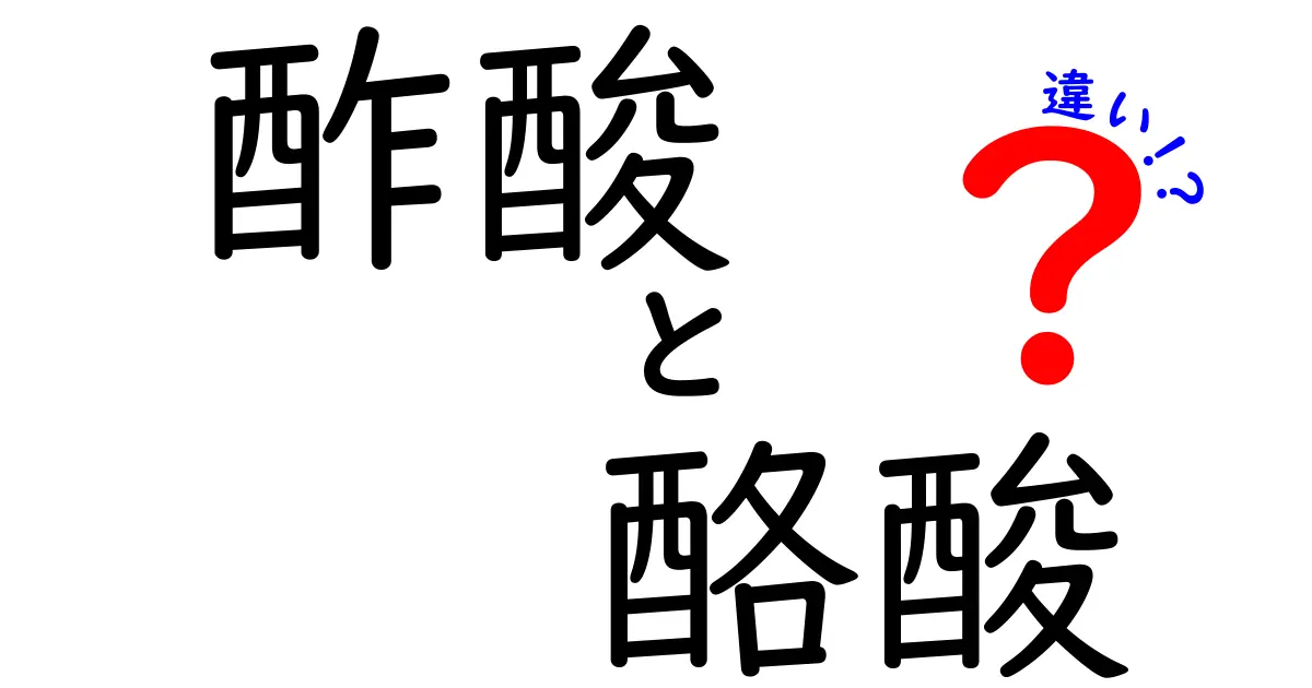 酢酸と酪酸の違いを徹底解説!名前が似ている2つの物質を分かりやすく理解するコツ
