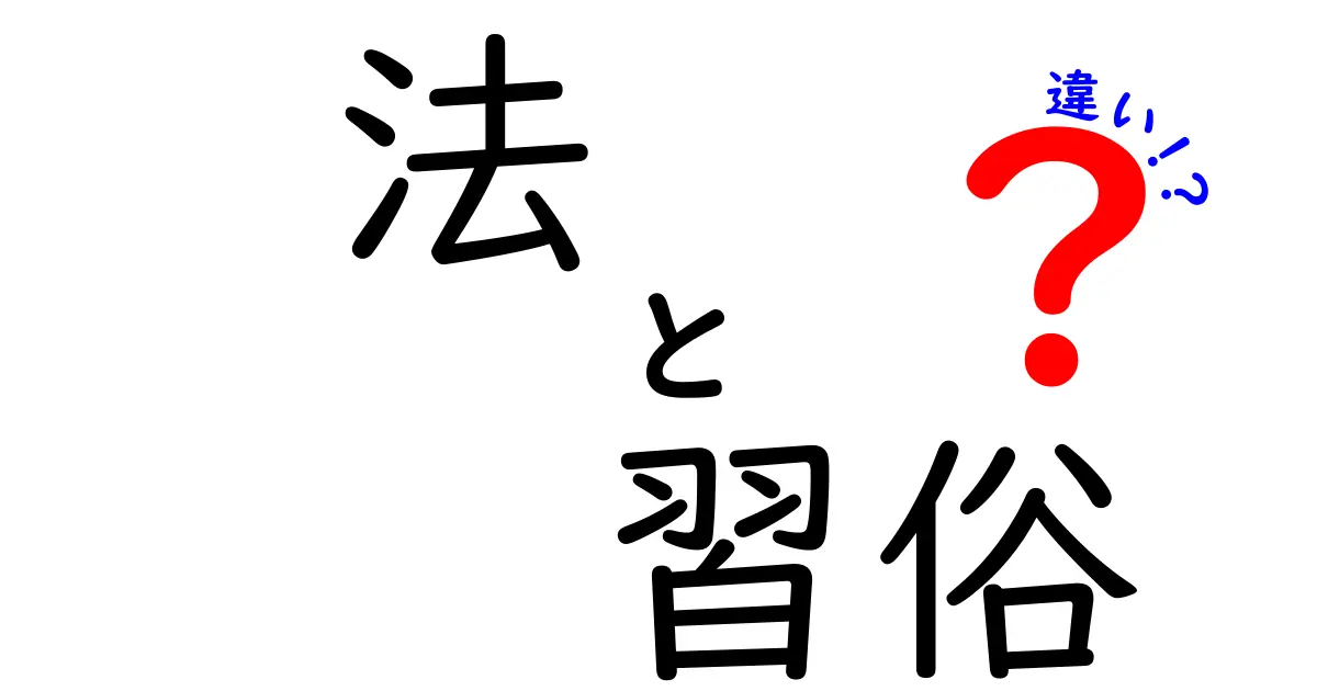法と習俗の違いを今すぐ理解!現代社会での影響と正しい使い分けのコツ