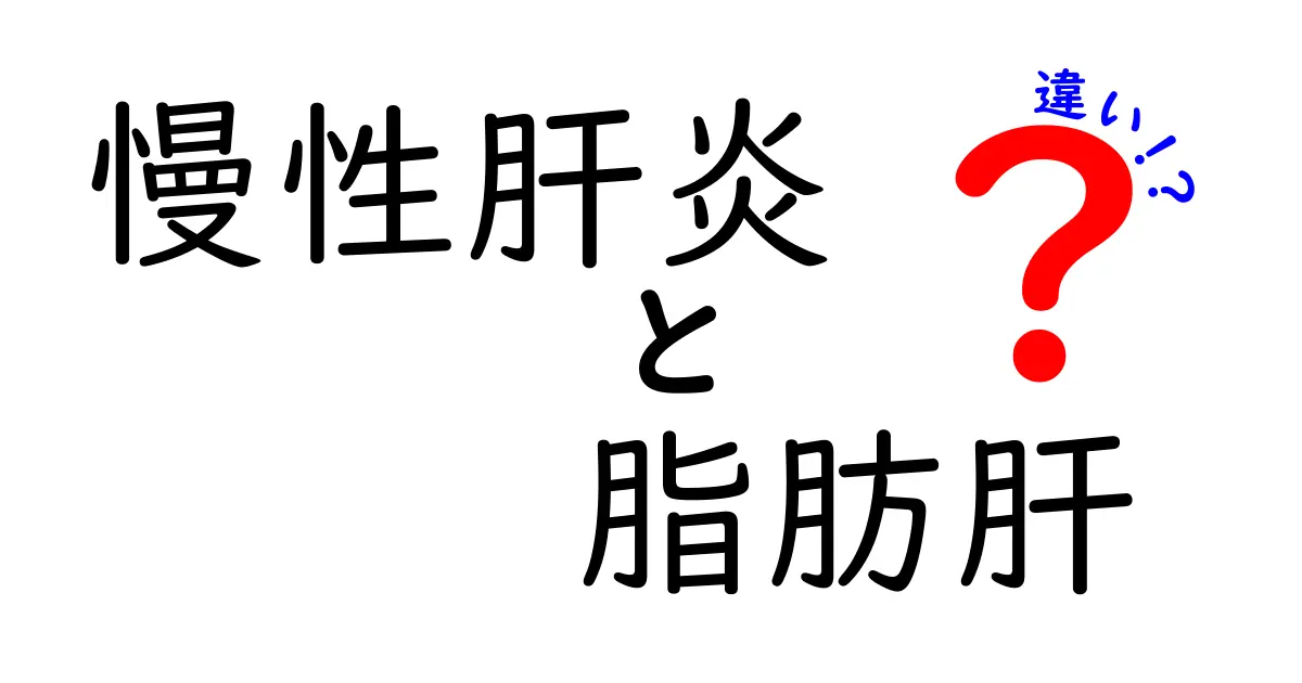 慢性肝炎と脂肪肝の違いを徹底解説!初心者にも分かる見分け方と日常ケア