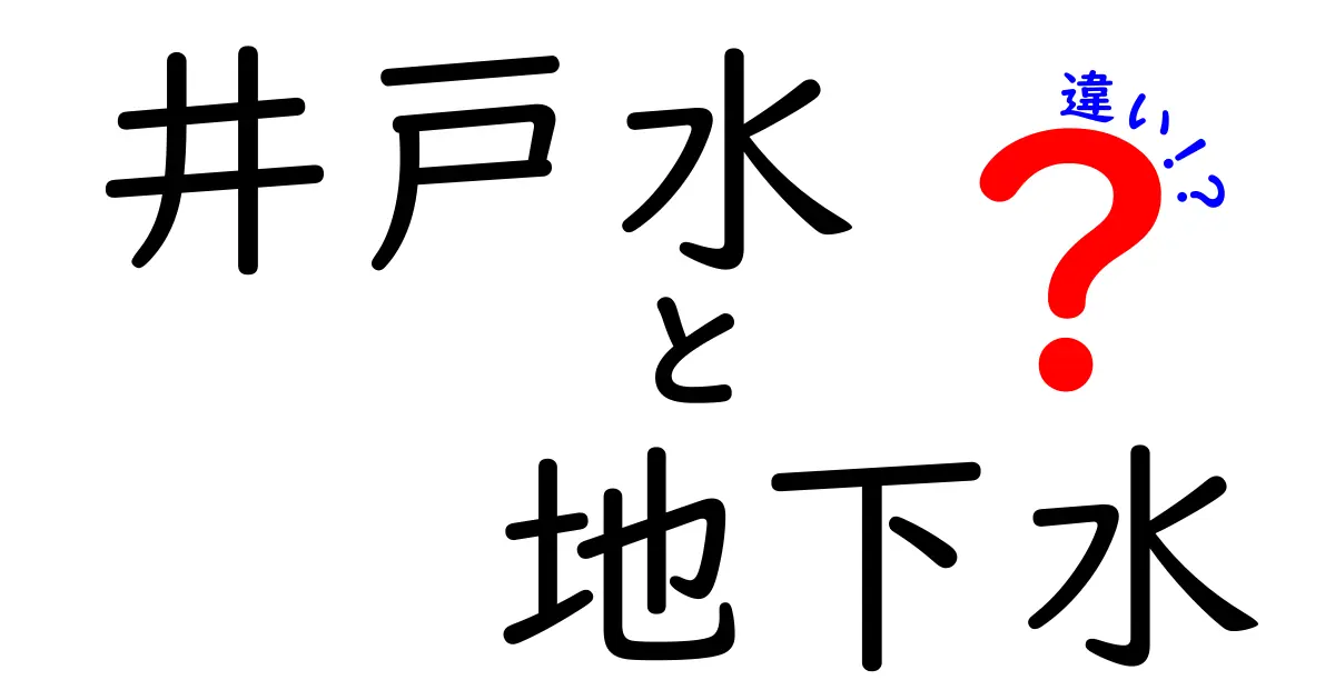 井戸水と地下水の違いを徹底解説 安全性・費用・使い道を中学生にもわかる図解付き