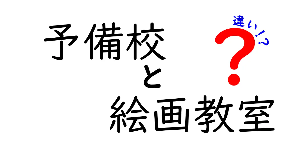 予備校と絵画教室の違いを徹底比較!目的別の学び方をわかりやすく解説