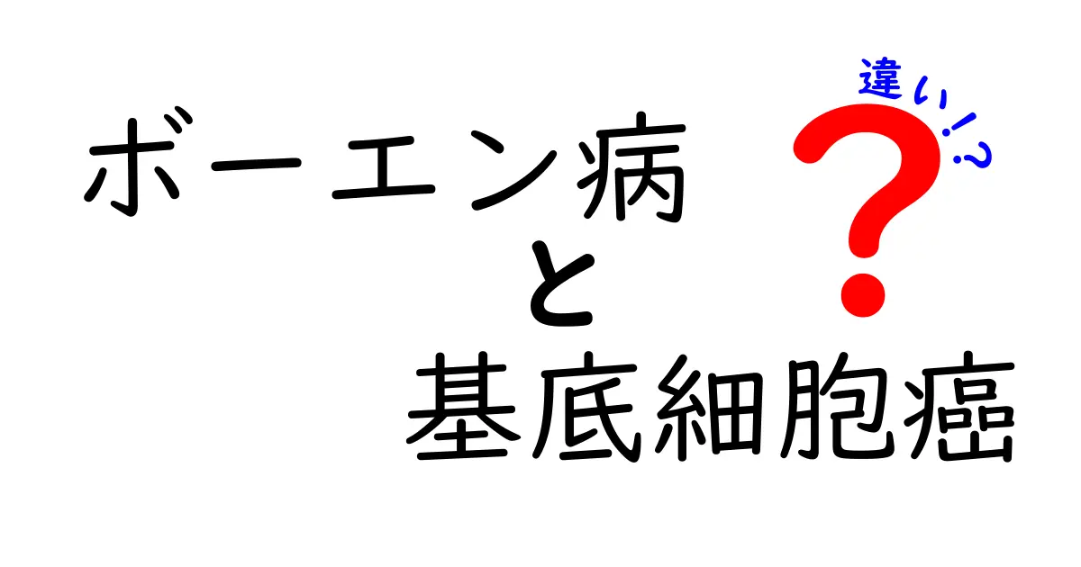 ボーエン病と基底細胞癌の違いを徹底解説!見分け方・治療のポイント