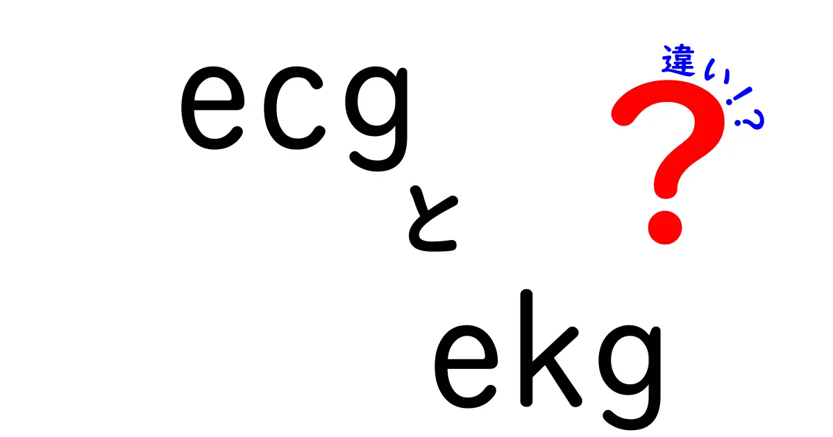 ECGとEKGの違いを徹底解説！基本から用途まで中学生にもわかる図解付き