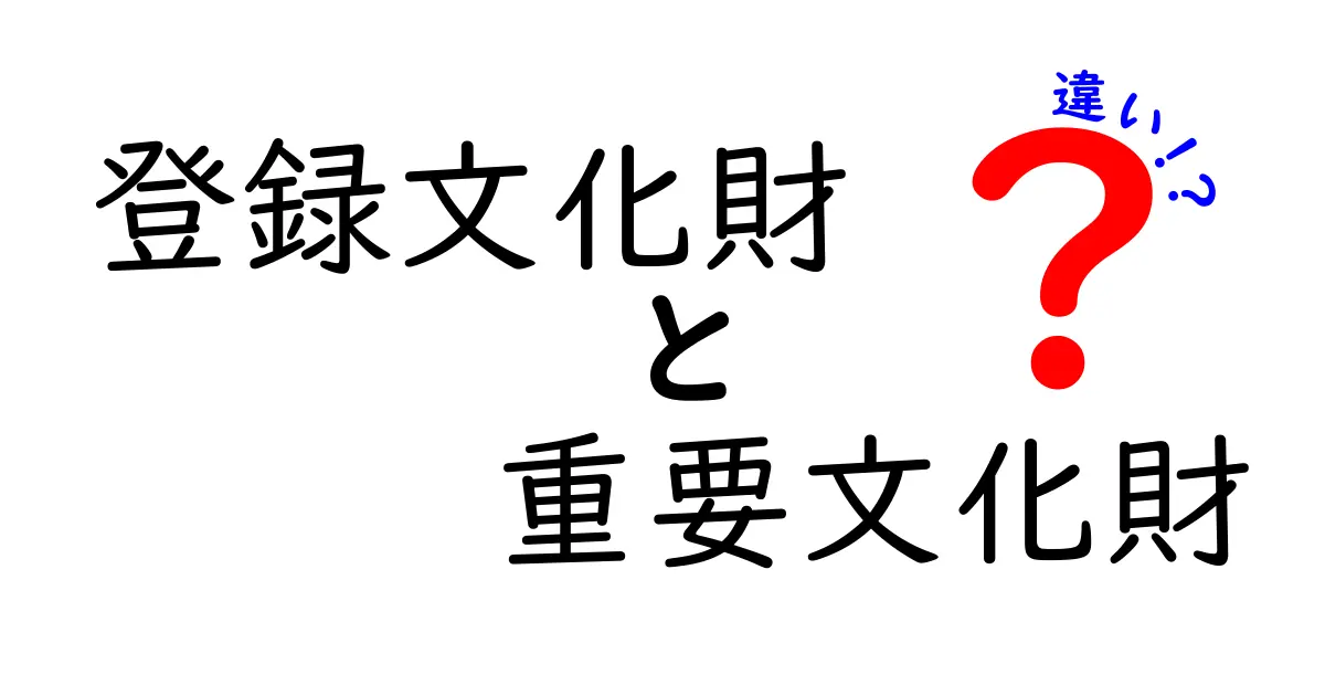 登録文化財と重要文化財の違いを徹底解説!制度のしくみと日常での使い分け