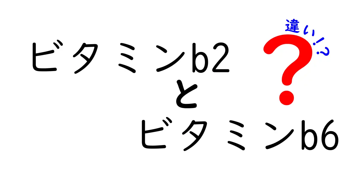 ビタミンB2とビタミンB6の違いを徹底解説！不足・過剰を防ぐコツと毎日の摂取のポイント