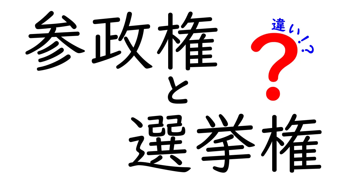 参政権と選挙権の違いを徹底解説!知っておくべき権利の基礎と実例