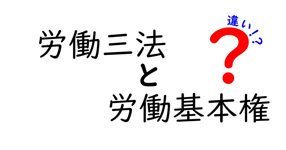 労働三法と労働基本権の違いを徹底解説｜中学生にもわかるポイントと事例