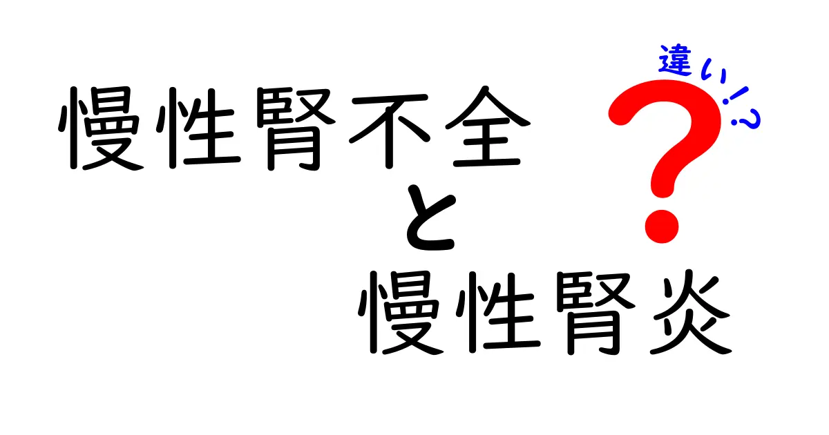 慢性腎不全と慢性腎炎の違いを徹底解説!症状・原因・治療法を分かりやすく、今日から役立つポイントもご紹介