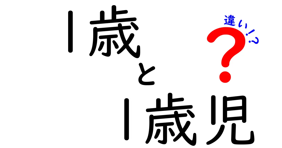 1歳と1歳児の違いがわかる！意味・使い方・場面別ガイド