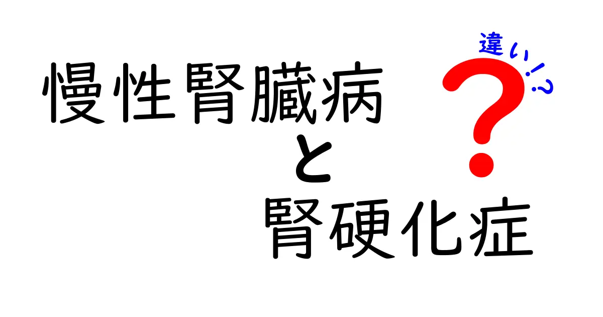 慢性腎臓病と腎硬化症の違いを徹底解説!原因・症状・治療・見分け方を中学生にもわかるやさしい日本語で