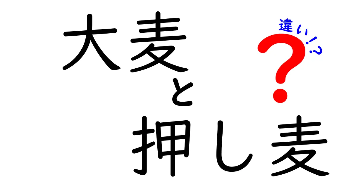 大麦と押し麦の違いが一目でわかる!栄養・使い方・選び方を徹底解説