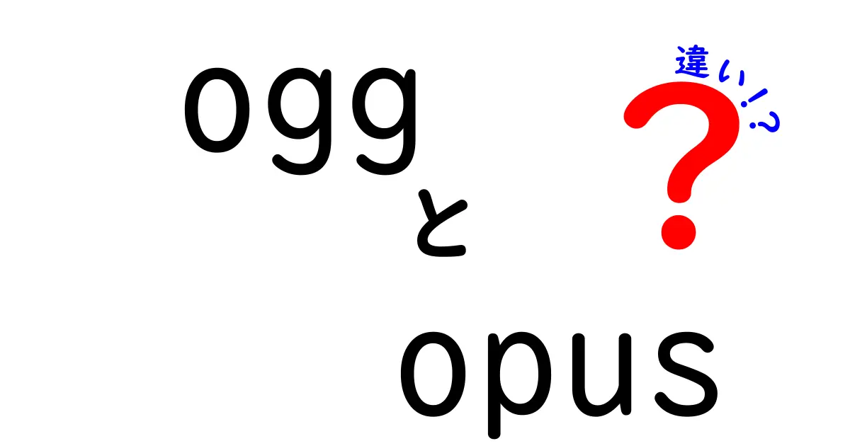oggとopusの違いを徹底解説|音声データの圧縮と再生のポイントを中学生にもわかる解説