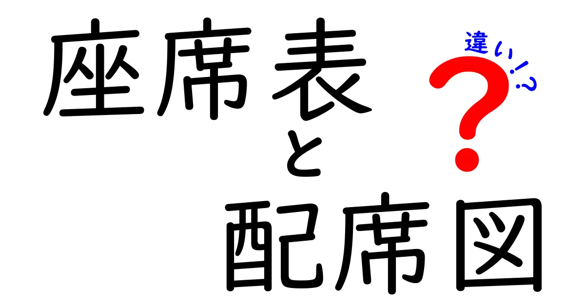 座席表と配席図の違いを徹底解説｜用途別にわかりやすく