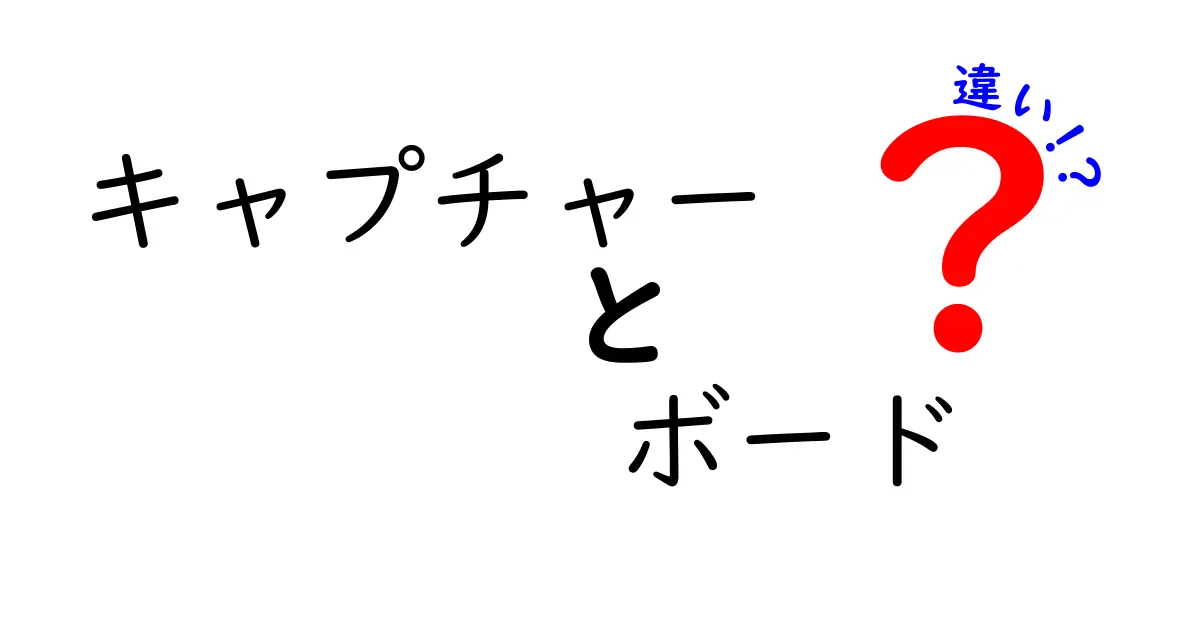 キャプチャー ボード 違いを徹底解説！初心者でも分かる使い分けと選び方