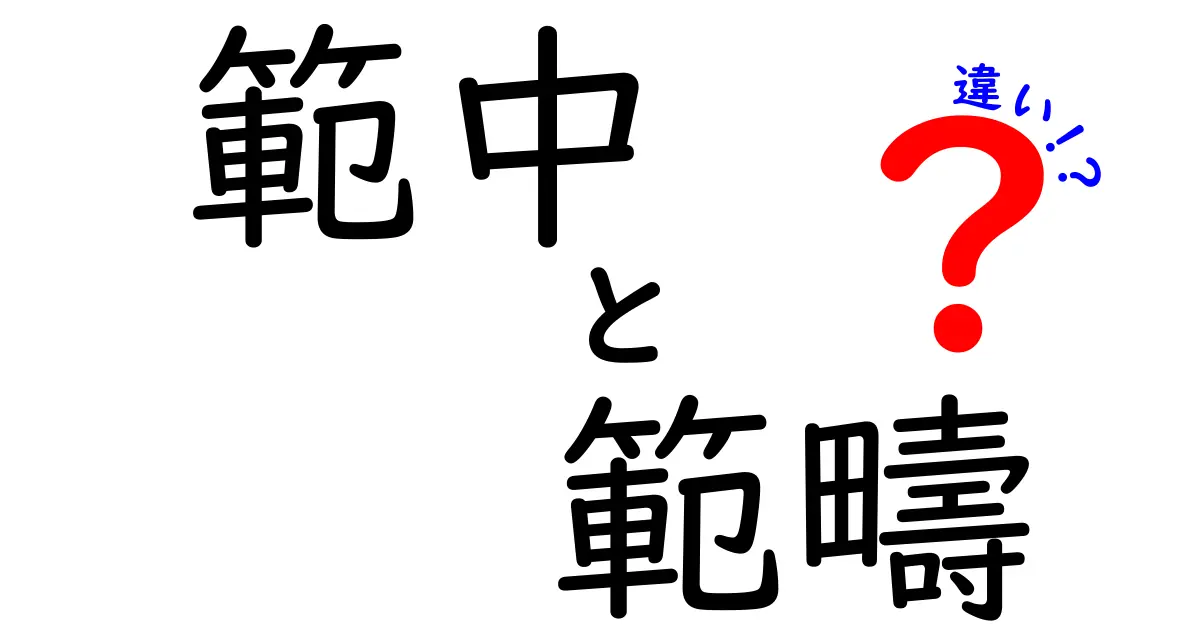 範中と範疇の違いを徹底解説！意味・使い方を中学生にもわかる言葉で