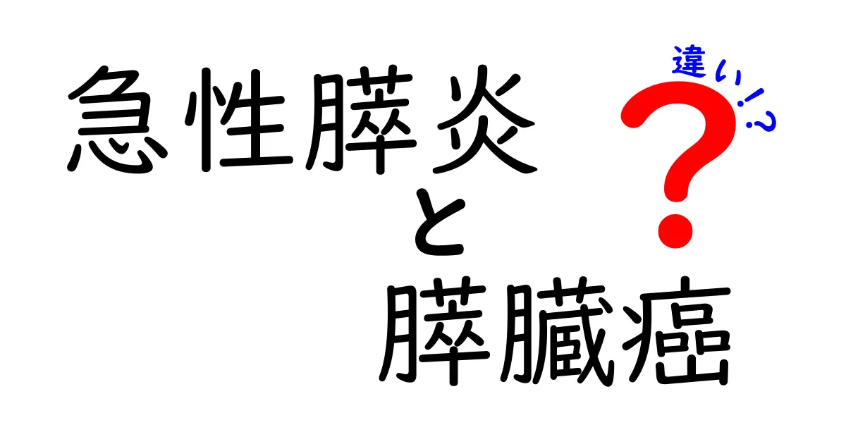 急性膵炎と膵臓癌の『違い』を徹底比較！症状・原因・診断・治療のポイントを中学生にも分かりやすく解説