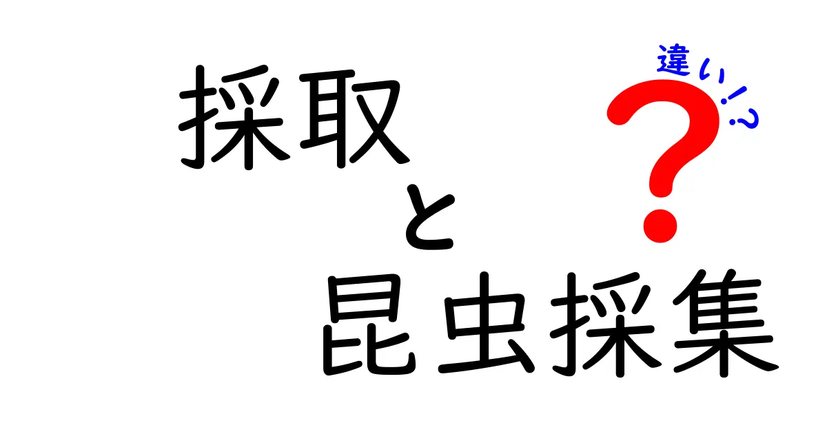 採取と昆虫採集の違いを一目で理解!中学生にも分かるやさしい解説