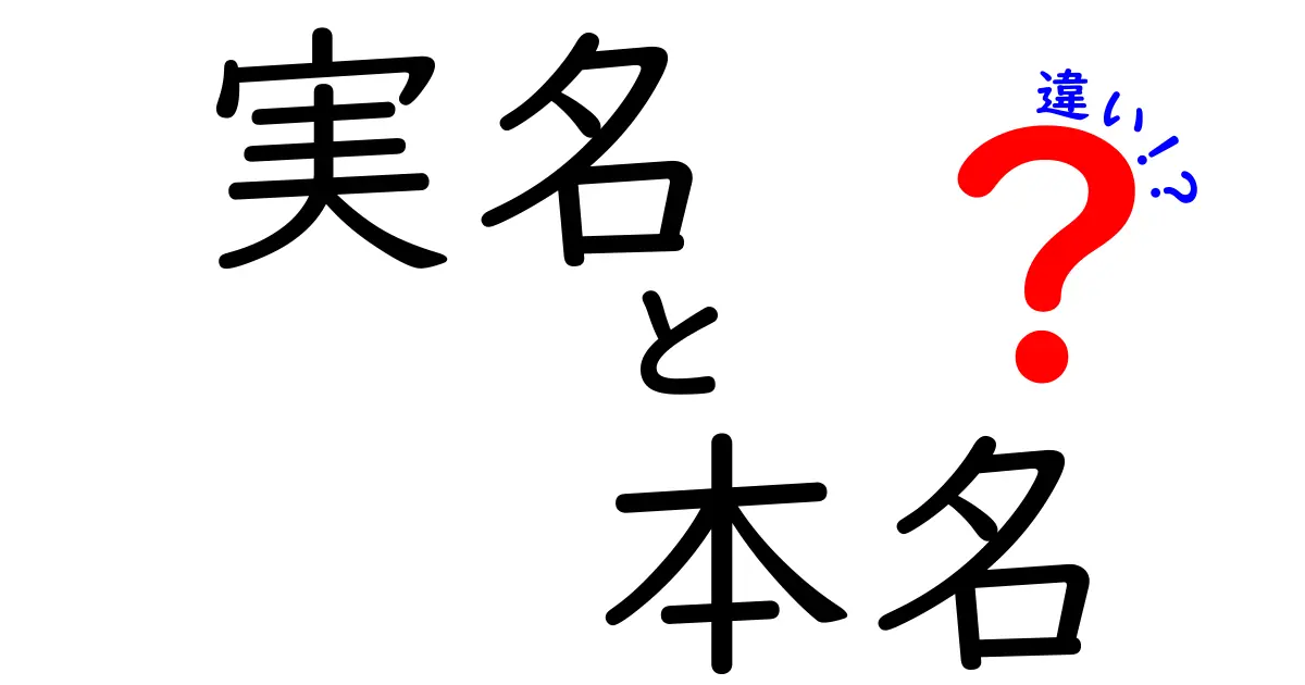 今さら聞けない実名と本名の違いを徹底解説！使い分けのコツと注意点
