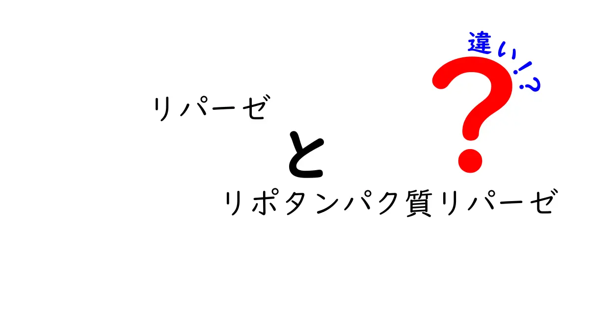 リパーゼとリポタンパク質リパーゼの違いを徹底解説!脂質分解のしくみを中学生にもわかりやすく