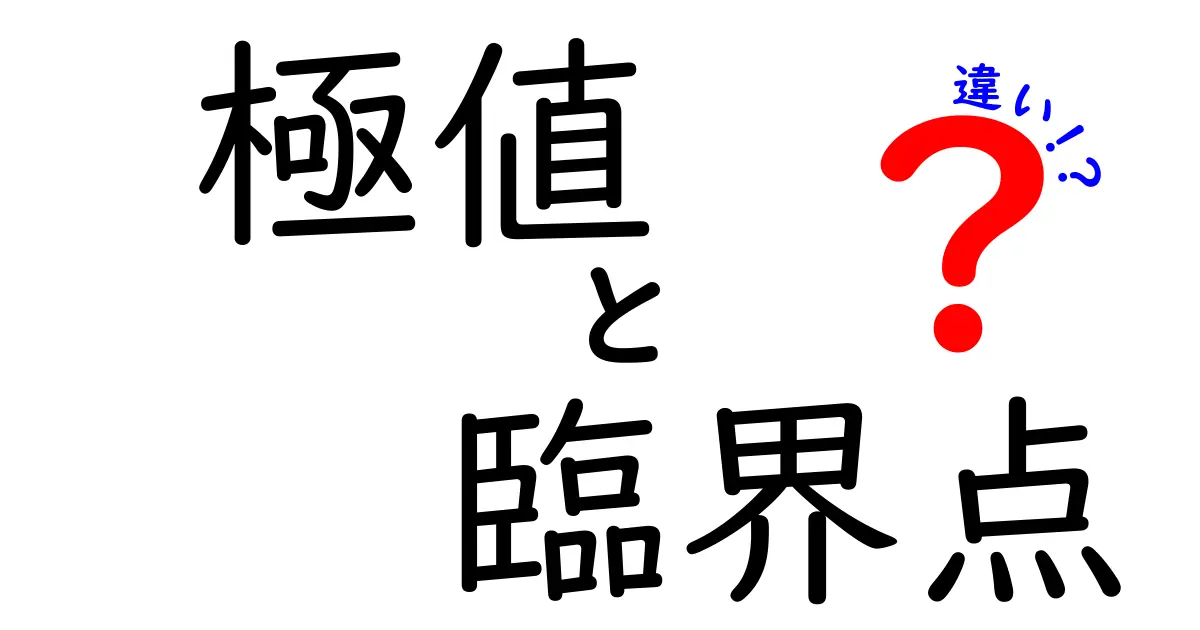 極値と臨界点の違いをやさしく解説！中学生にも伝わるポイント徹底ガイド