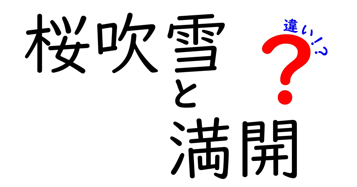 桜吹雪と満開の違いを徹底解説!春の風景を写真と観察で見分けるコツ