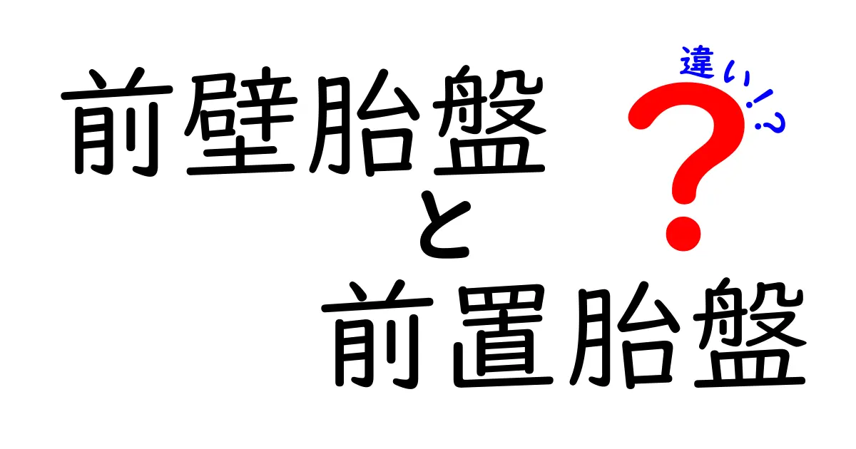 前壁胎盤と前置胎盤の違いをやさしく図解で解説:妊娠中のリスクと対処法を知ろう