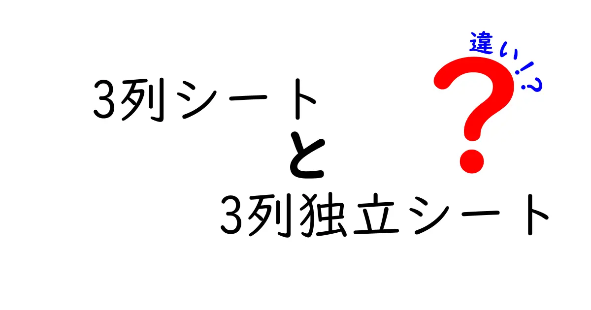 3列シートと3列独立シートの違いを徹底解説|座席の配置が変える車内の使い勝手